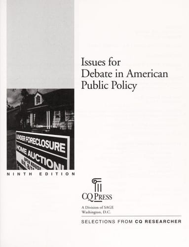 Issues for debate in American public policy