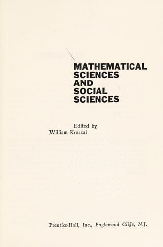 Mathematical sciences and social sciences