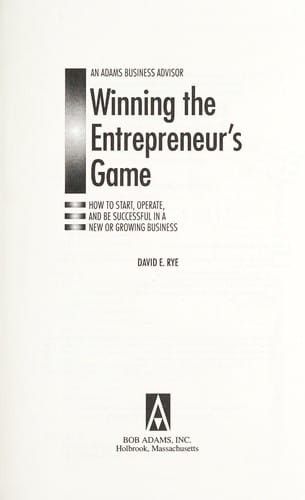 Winning the entrepreneur's game
