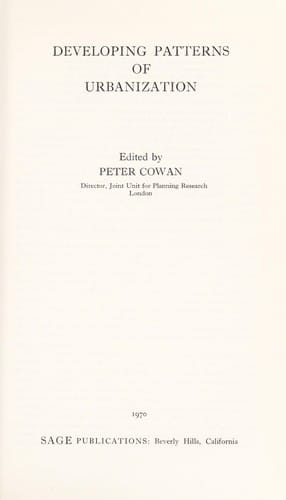 Developing patterns of urbanization