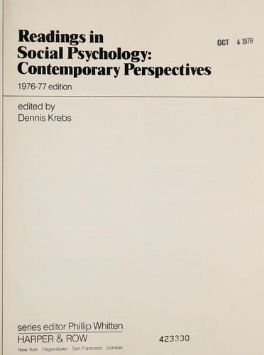 Readings in social psychology