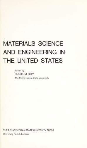 Materials science and engineering in the United States