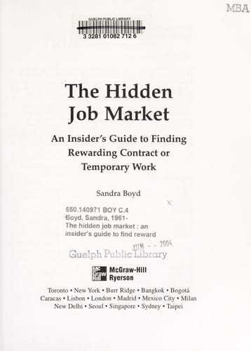 The hidden job market