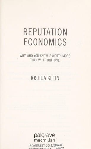 Reputation economics