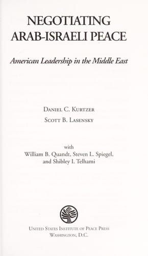 Negotiating Arab-Israeli peace