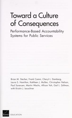 Toward a culture of consequences