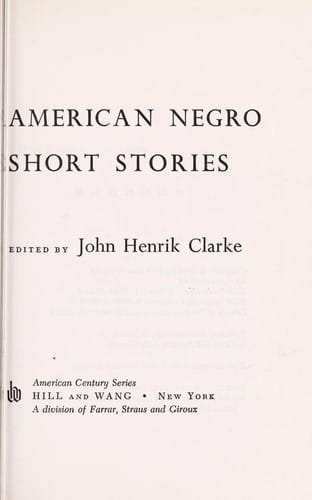 American Negro short stories