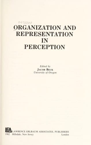 Organization and representation in perception