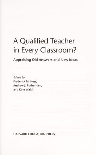 A qualified teacher in every classroom?