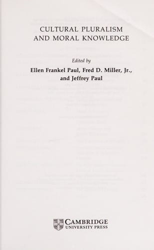 Cultural pluralism and moral knowledge