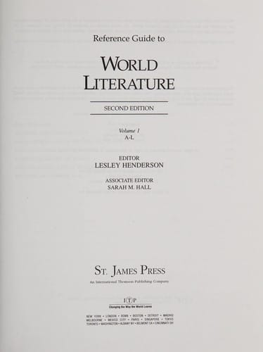 Reference guide to world literature