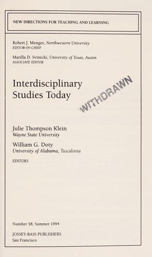 Interdisciplinary studies today
