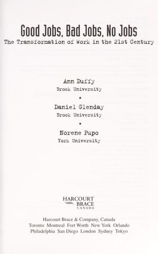 Good jobs, bad jobs, no jobs