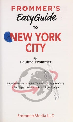 Frommer's easyguide to New York City