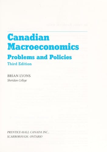 Canadian macroeconomics