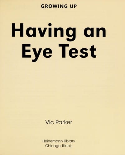Having an eye test