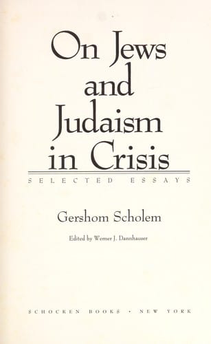 On Jews and Judaism in crisis