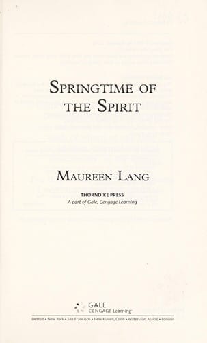 Springtime of the spirit