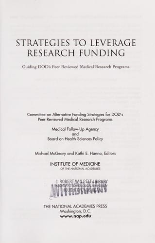 Strategies to leverage research funding