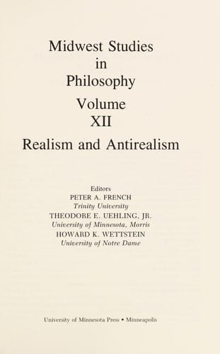 Realism and antirealism