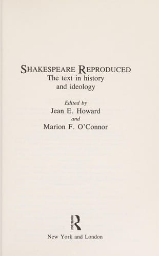 Shakespeare reproduced