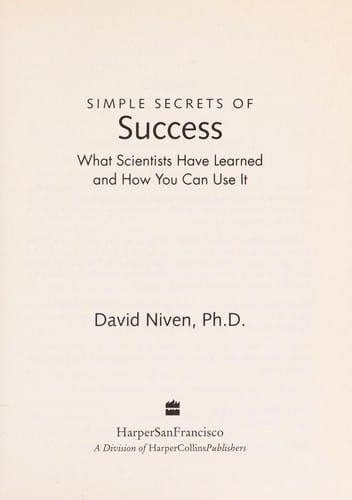 Simple secrets of success