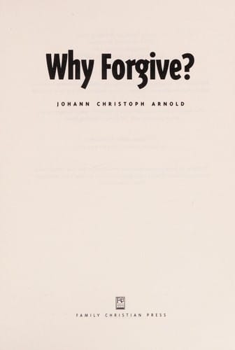 Why forgive?
