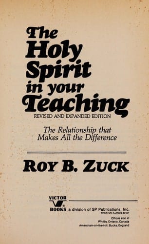 The Holy Spirit in your teachings