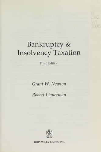 Bankruptcy & insolvency taxation