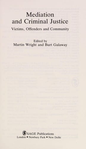 Mediation and criminal justice