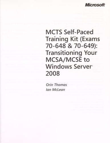 MCTS self -paced training kit (exams 70-648 & 70-649)