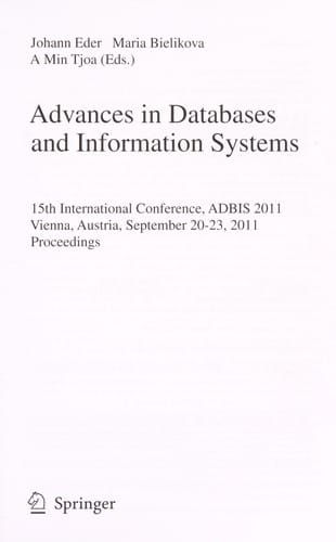 Advances in Databases and Information Systems