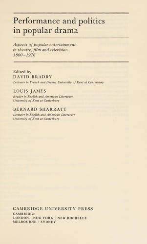 Performance and politics in popular drama