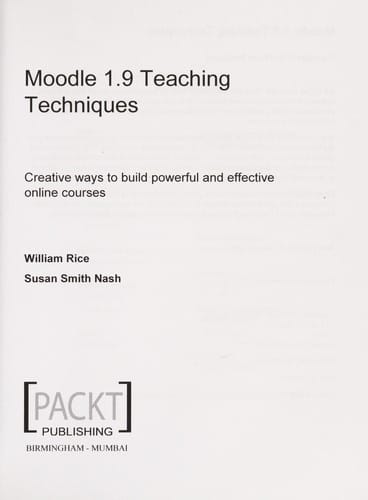 Moodle 1.9 teaching techniques