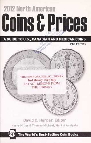North American coins & prices 2012