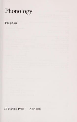Phonology