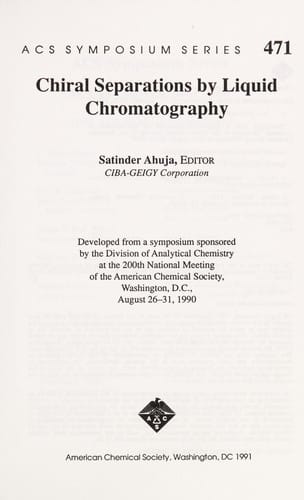 Chiral separations by liquid chromatography