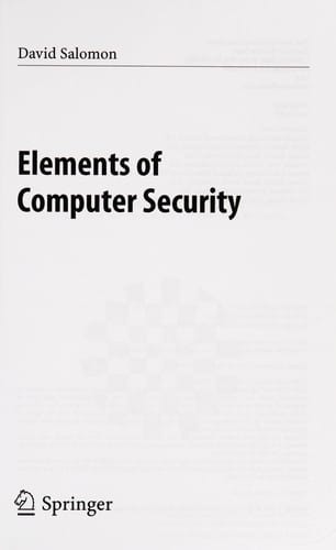 Elements of Computer Security