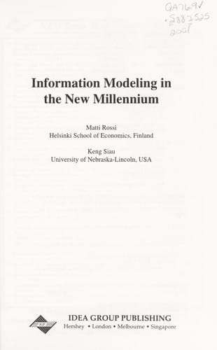 Information modeling in the new millennium