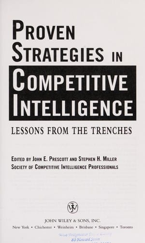 Proven strategies in competitive intelligence