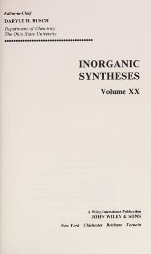 Inorganic syntheses