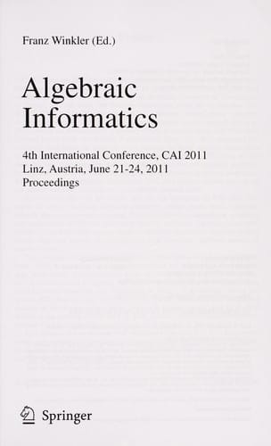 Algebraic Informatics