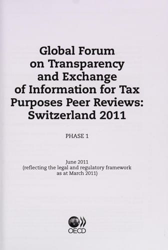 Global forum on transparency and exchange of information for tax purposes peer reviews