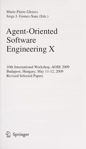 Agent-Oriented Software Engineering X