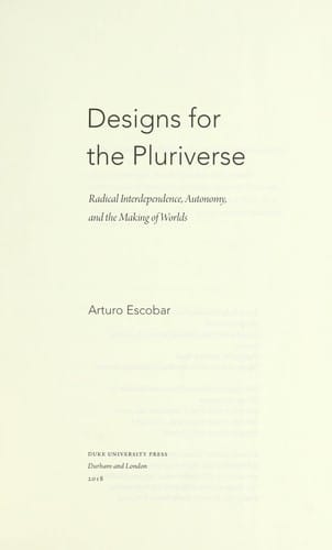 Designs for the pluriverse