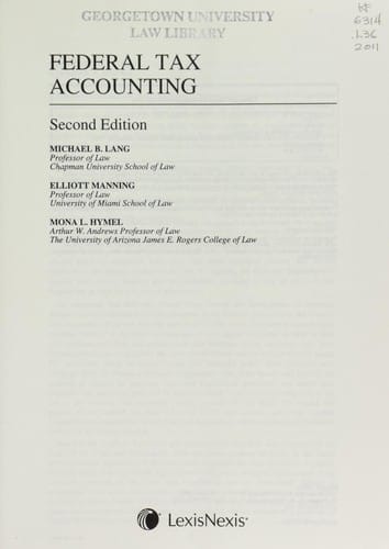 Federal tax accounting