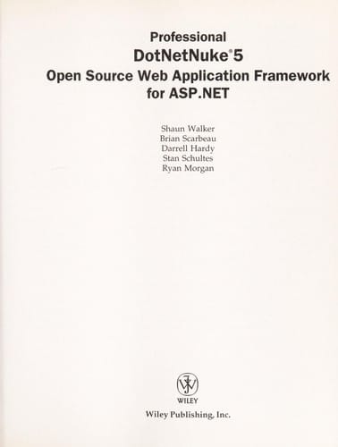 Professional DotNetNuke 5