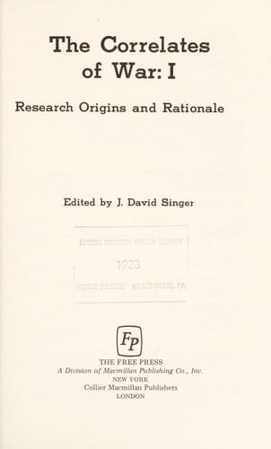 The Correlates of war