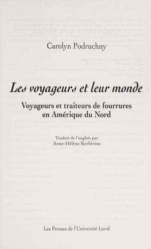Les voyageurs et leur monde