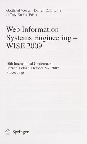 Web Information Systems Engineering - WISE 2009